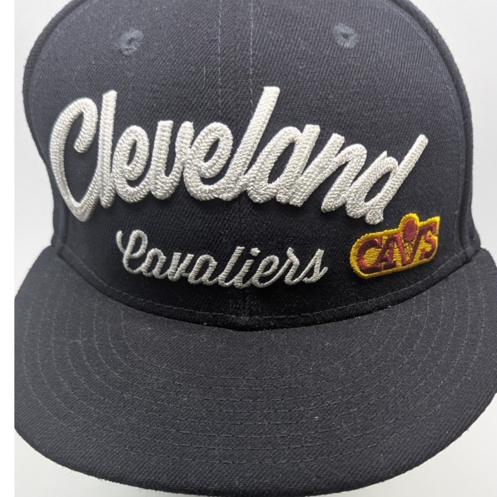 New Era Script Cleveland Cavaliers 9FIFTY Snapback Hat Black Adjustable